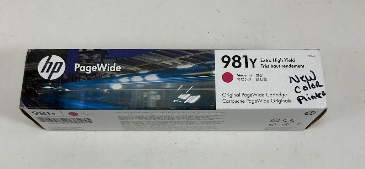 Genuine HP 981Y L0R14A Magenta PageWide Ink Cartridge 09/2019 NEW OEM SEALED (h)