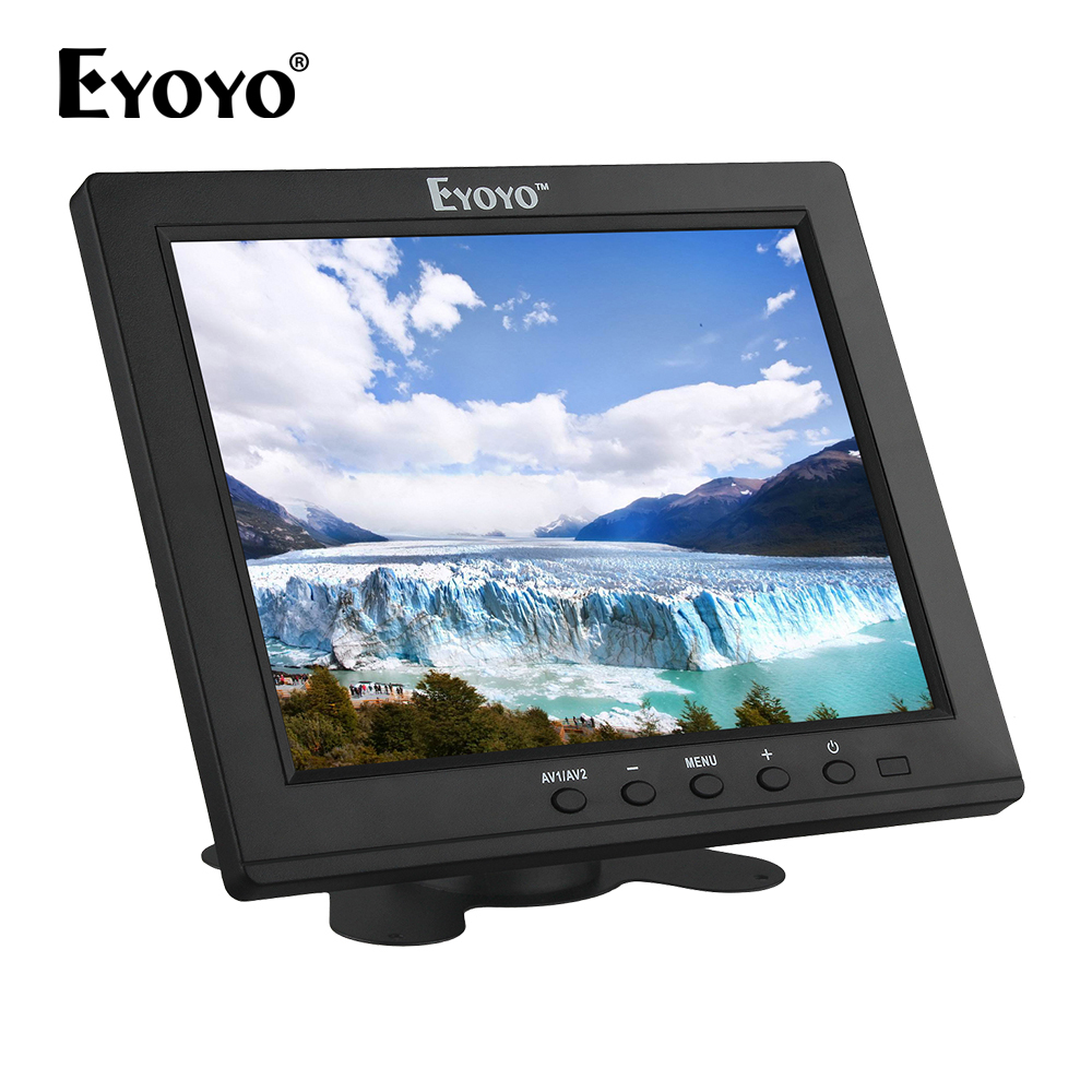 Eyoyo 8" TFT LCD Monitor Color Screen HDMI BNC AV VGA with Speakers CCTV monitor