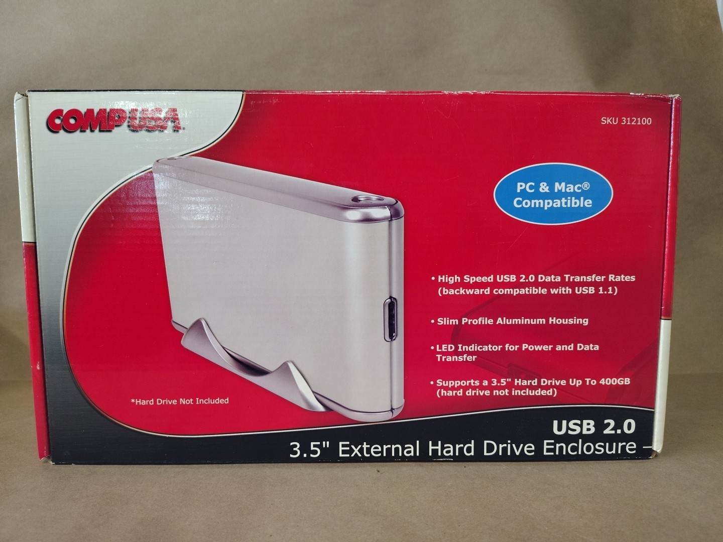 3.5" External Hard Drive Stores Up To 400 GB (With Hard Drive) See Pictures