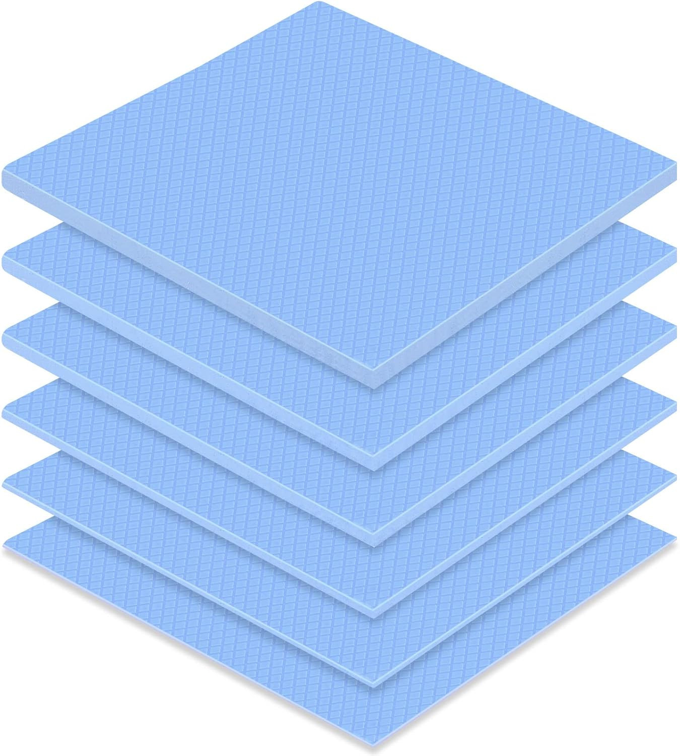 6 Pcs Thermal Pads for Gpu Laptop CPU, Blue, 100 X 100 Mm