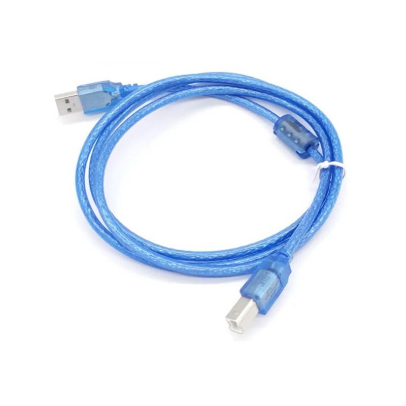 4.5Ft. USB A to USB B High Speed Blue Shielded Printer Cable