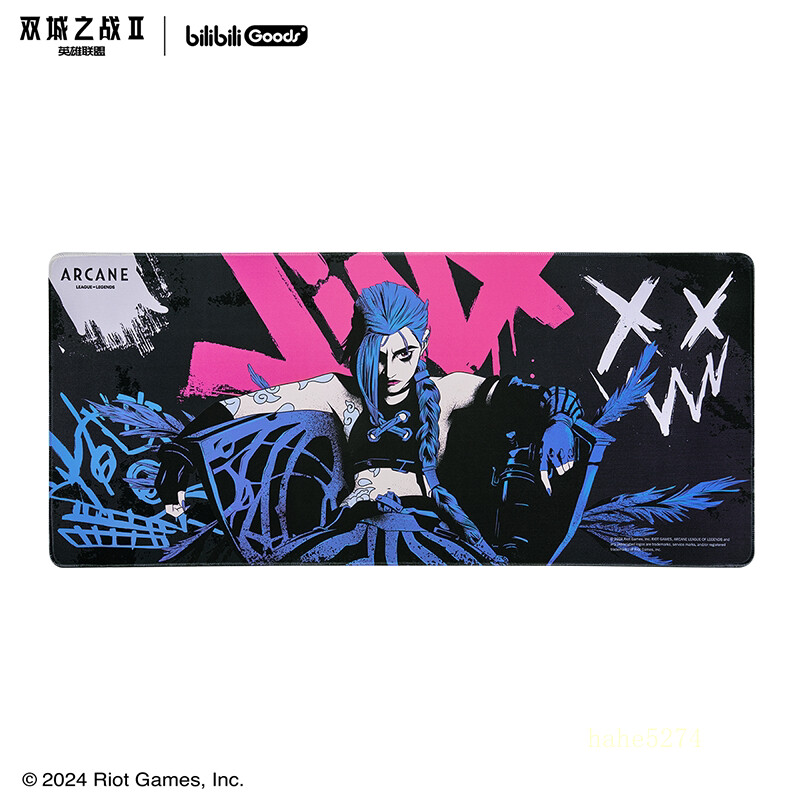 Official League of Legends Arcane Season2 Jinx Mouse Pad Large Table Mat 40x90cm