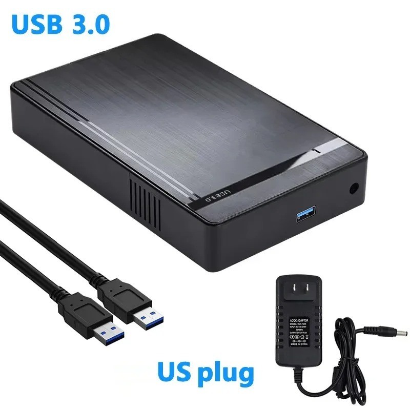 3.5" HDD Enclosure SATA to USB 3.0 Adapter External Hard Drive Case