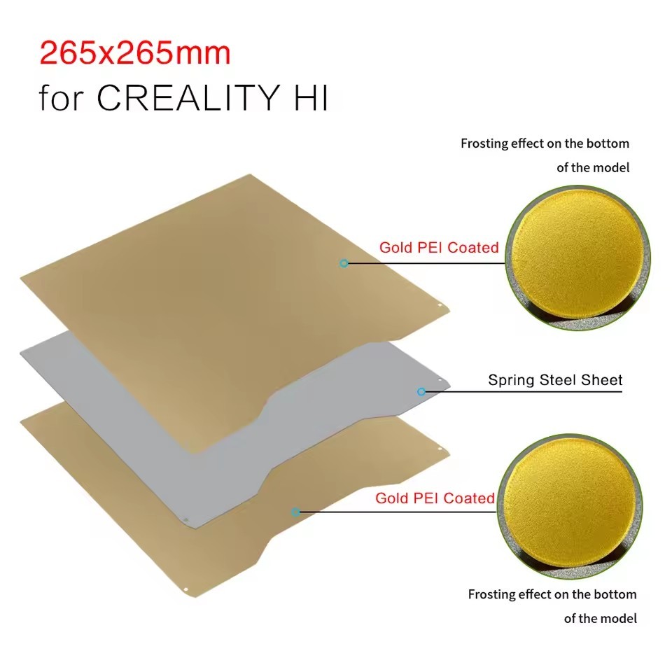 PEI PET PEO PEY 3D Printer For Creality Hi Double-sided Printing Build Plate Set