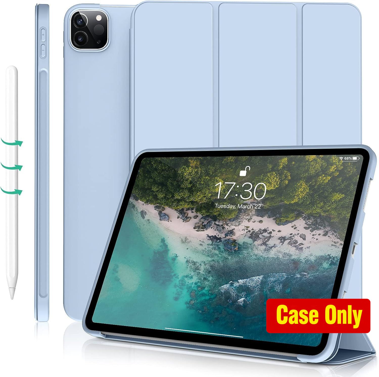 Slim Case for iPad Pro 11 Inch 2018-2022, Soft Lightweight Auto Wake/Sleep