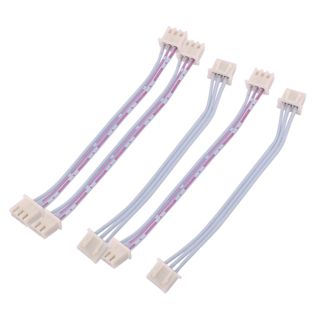 5Pcs Dual End XH2.54 3P Female Connector Cable 10cm Length w Pin Header