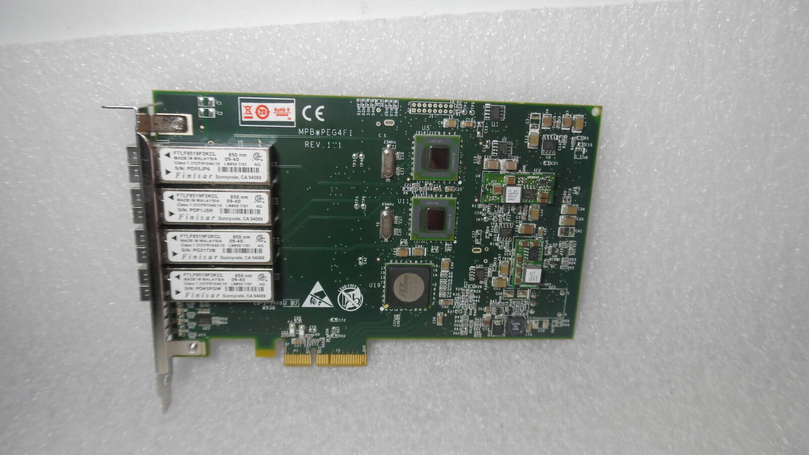 Silicom PEG4FI Quad Port Fiber (SX) Gigabit Ethernet PCI Express Server Adapter