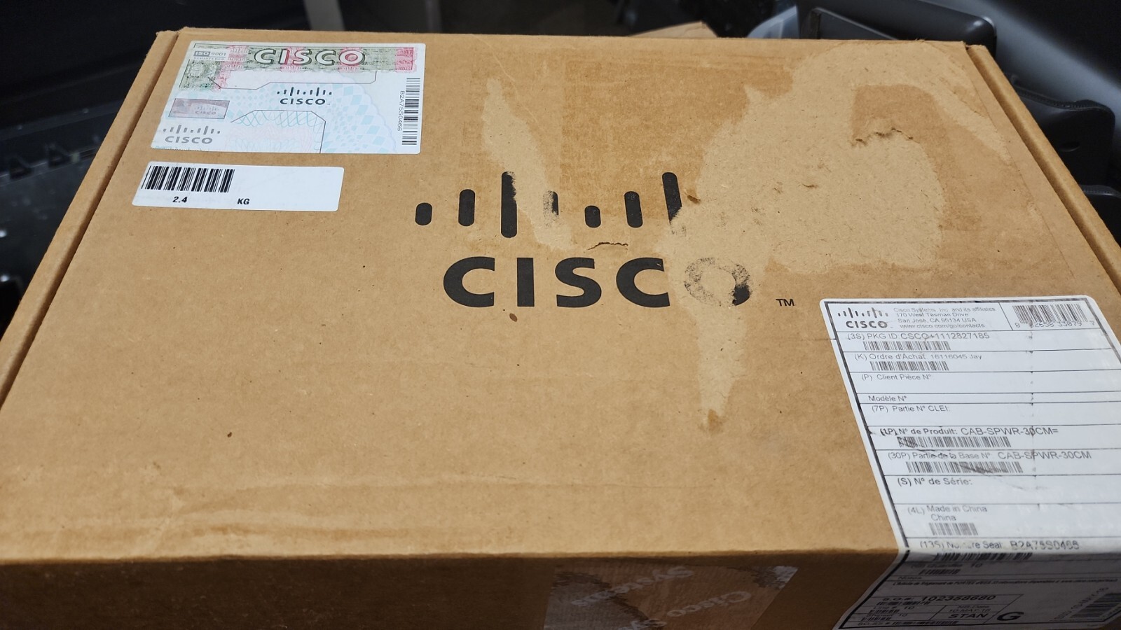 Box of 10 New Cisco CAB-SPWR-30CM= Power Stack Cables For Catalyst 3750X & 3850