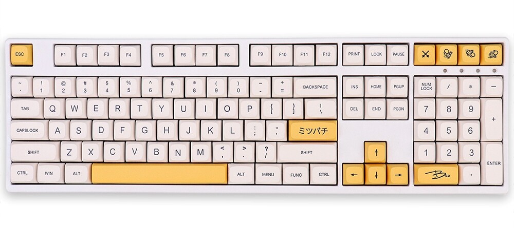 137 Key PBT Cute Keycap DYE-SUB XDA White Honey Milk English