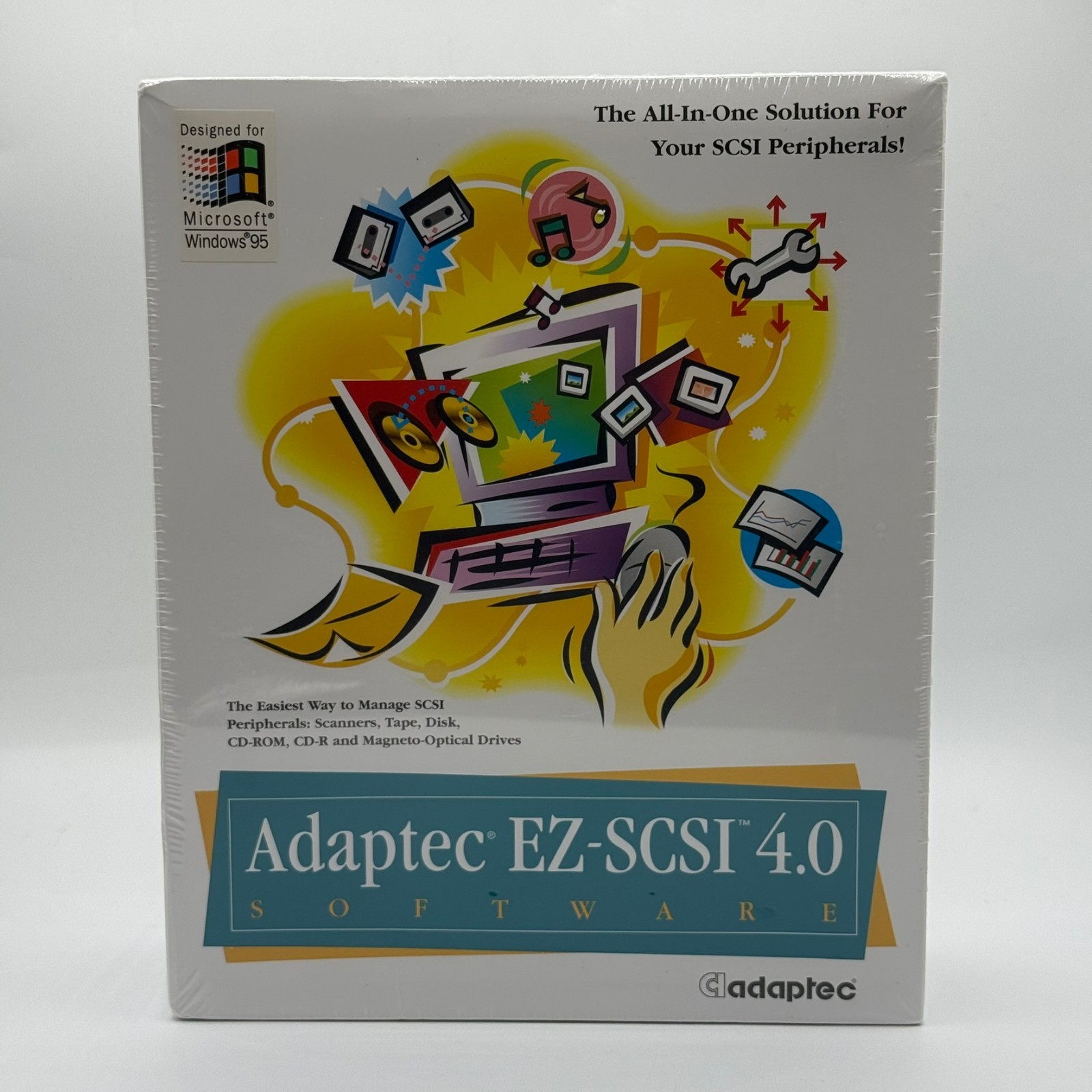 Adaptec EZ-SCSI 4.0 CD-ROM Software Windows 95 NT DOS Vintage PC NEW Sealed