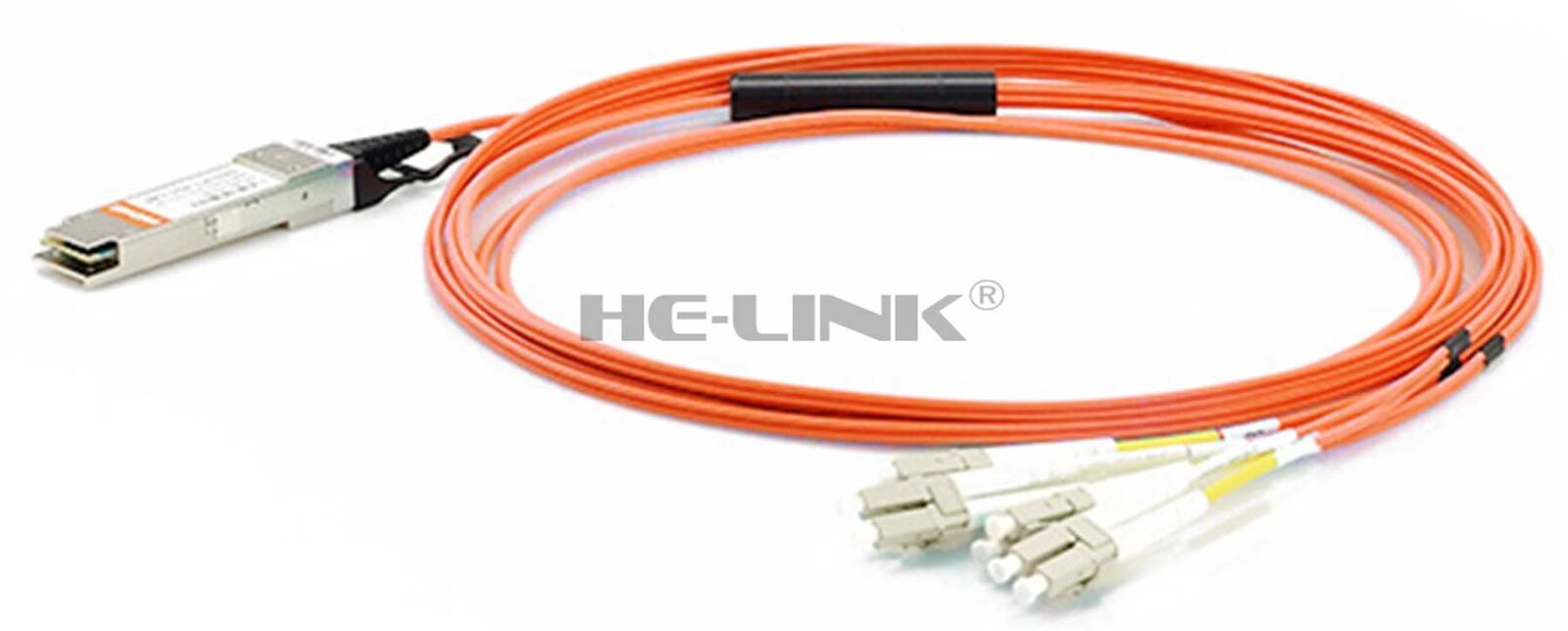 15m EX-QSFP-8LC-AOC15M Juniper Networks Compatible 40G to 4 Duplex LC AOC Cable