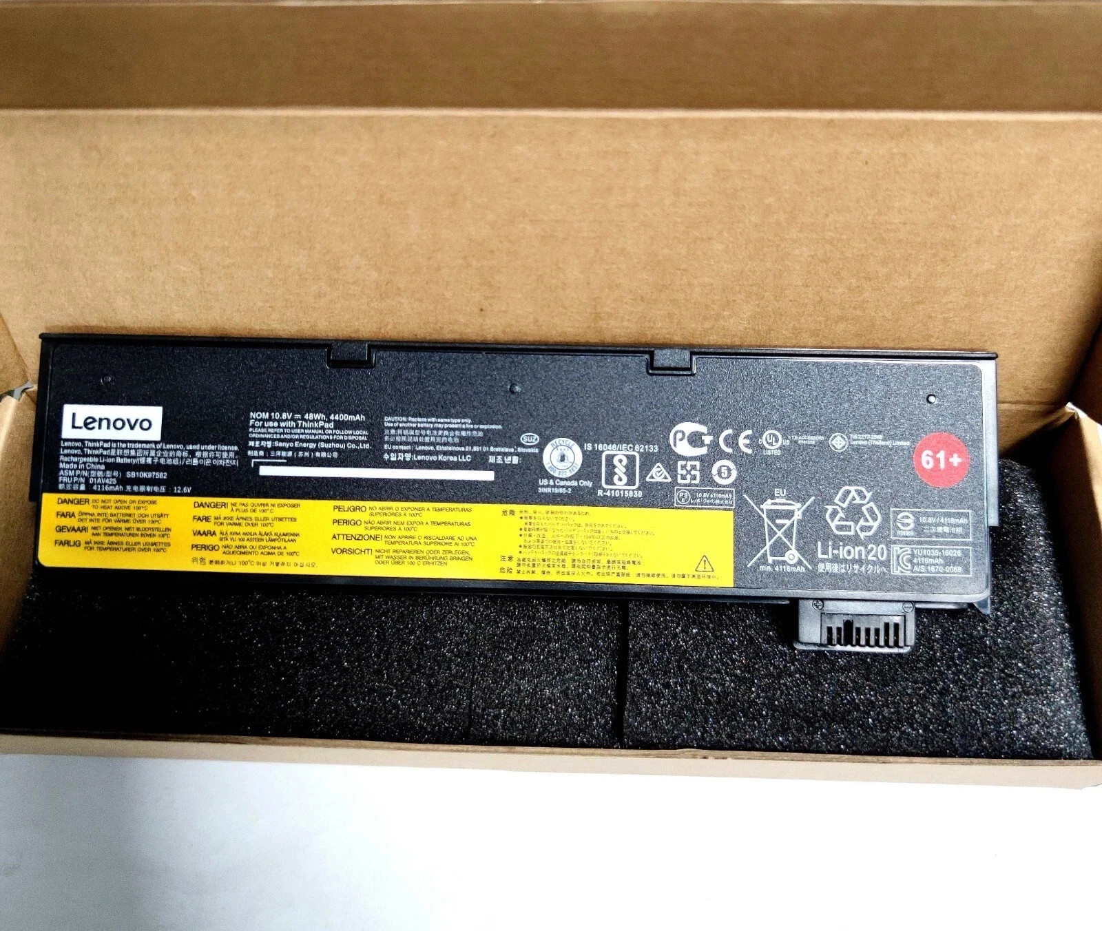 Genuine OEM 48Wh 61+ 01AV425 Battery For Lenovo Thinkpad T470 T480 T570 01AV424