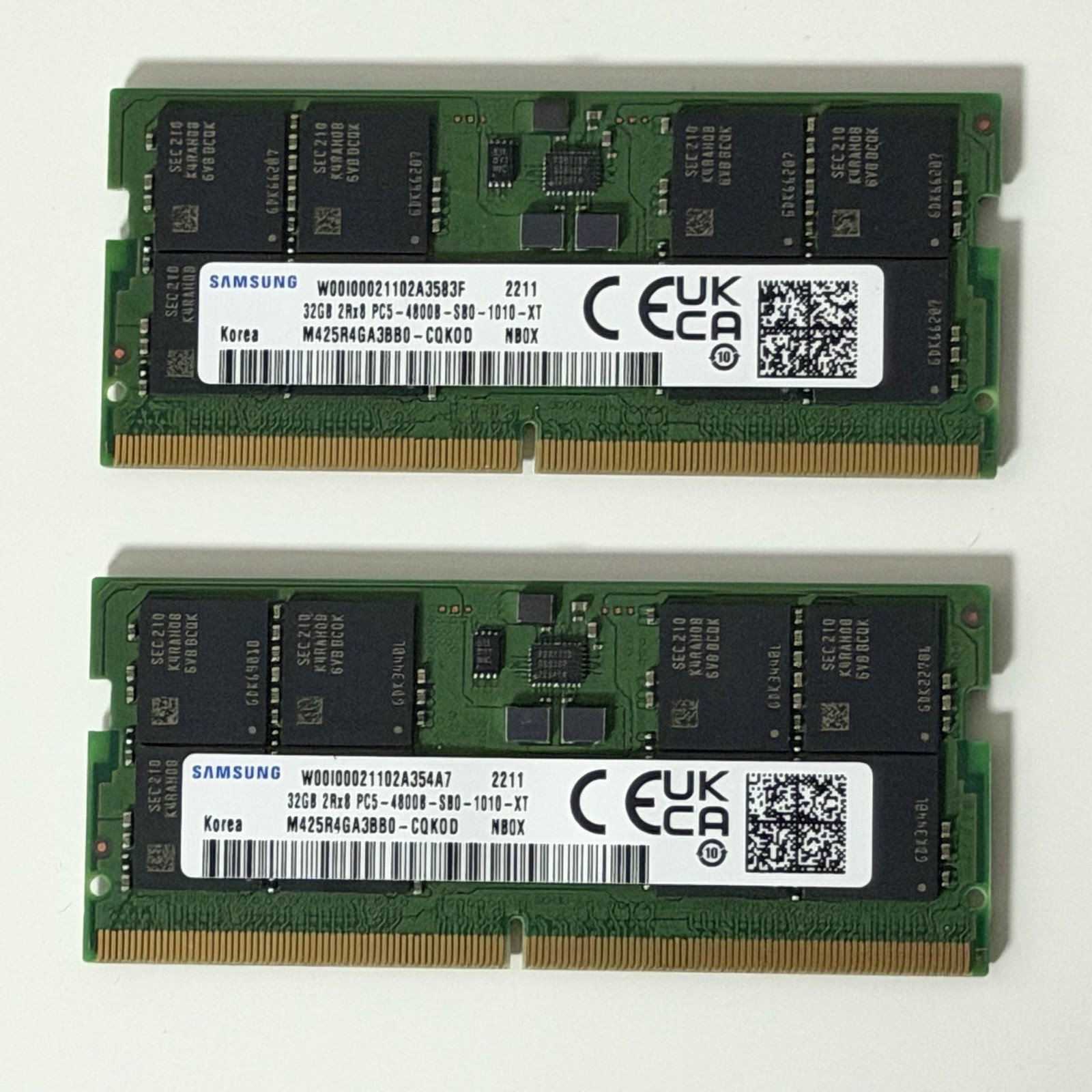 Samsung 64GB Kit 2x32GB DDR5-4800 PC5-38400 SODIMM Laptop RAM M425R4GA3BB0