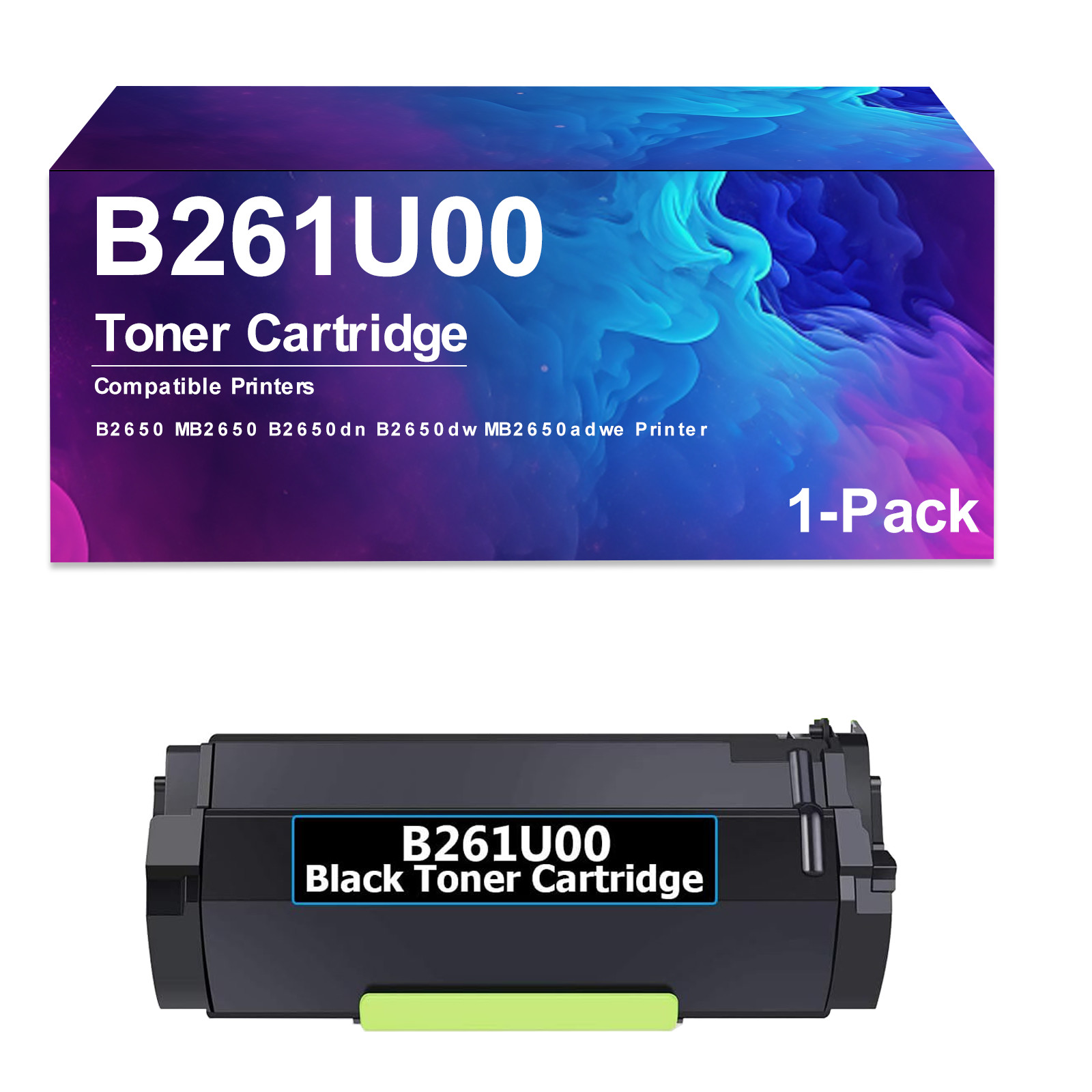 1 Pack B261U00 Toner Cartridge for B2650 MB2650 B2650dn B2650dw MB2650adwe