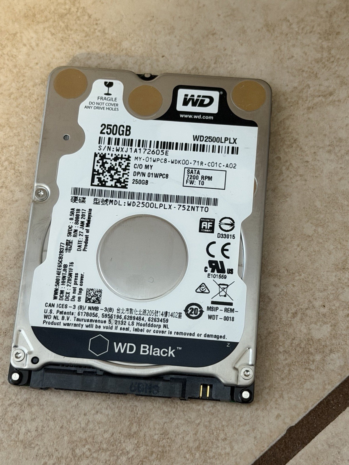 Samsung 250gb 2.5'' SATA 5400RPM (ST1000LM024 HN-M101MBB)