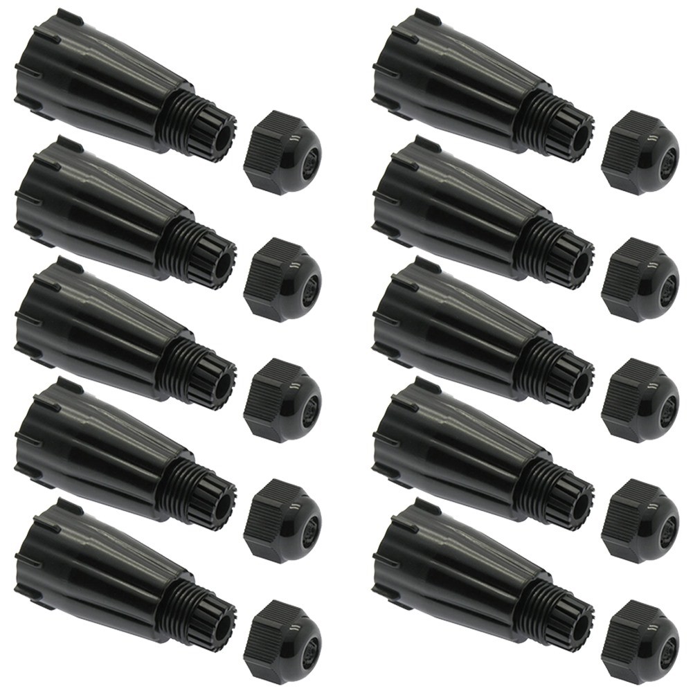 10x 0.35" 9mm Outdoor Waterproof Connector Cap RJ45 Network LAN Ethernet Cable
