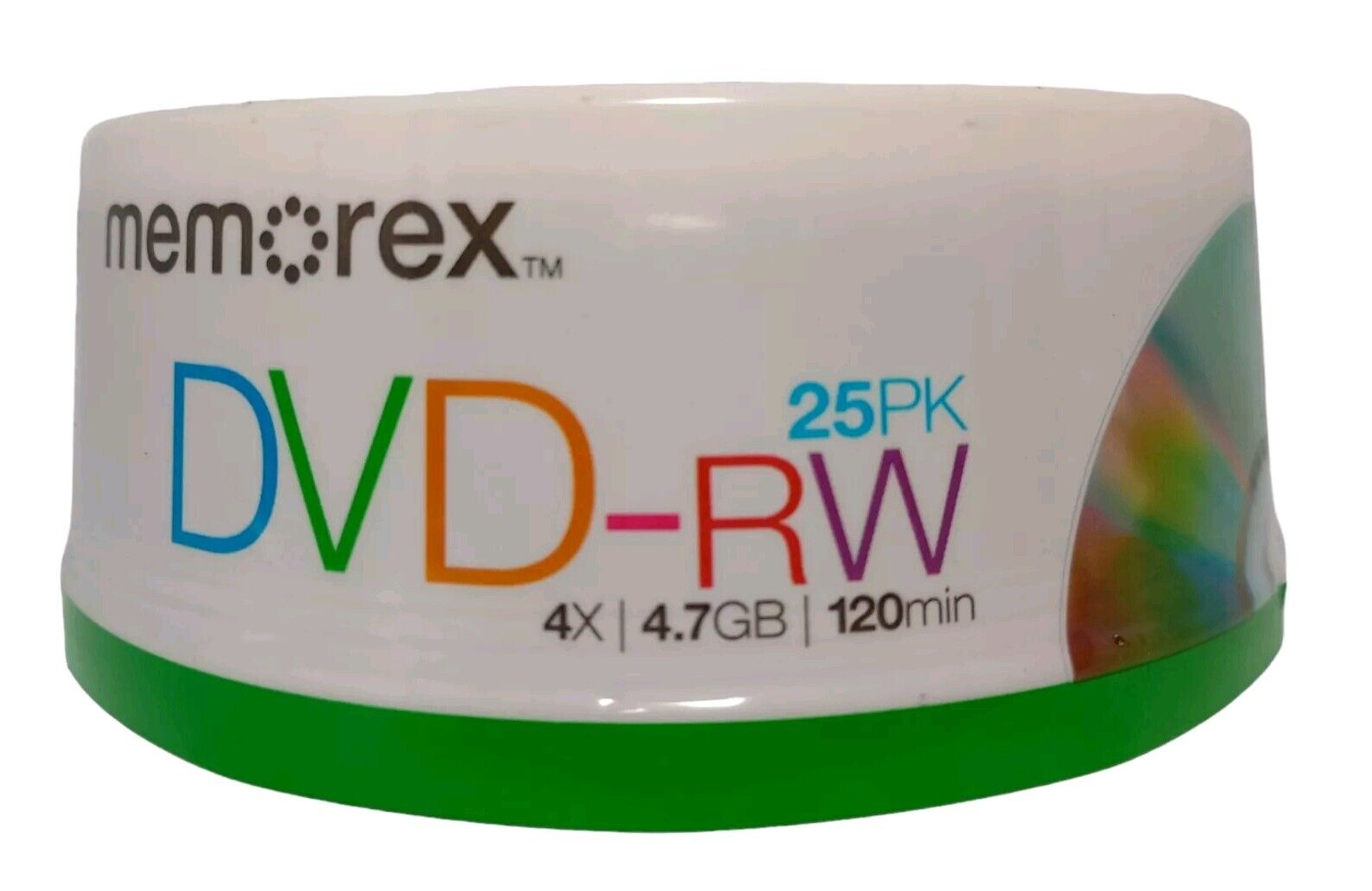 NEW & SEALED Memorex DVD-RW 25 Pack 4X / 4.7GB / 120 Min Rewritable Discs NOS