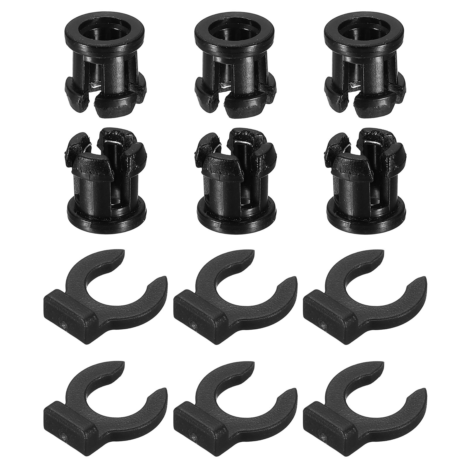 6 Set 3D Printer Tube Coupler Set Joint Connector 7.5mm OD x 4mm ID, Black