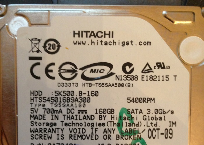 HITACHI 5K500 B-160 HTS545016B9A300  160GB SATA PCB BOARD ONLY