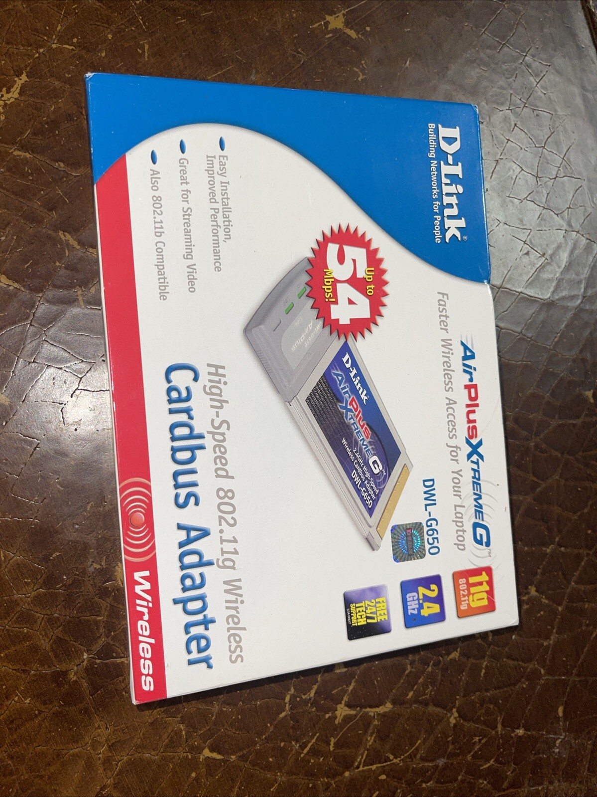 D-Link Wireless 108G Notebook Adapter (Model: Air DWL-650) Brand New (WTF59)q4