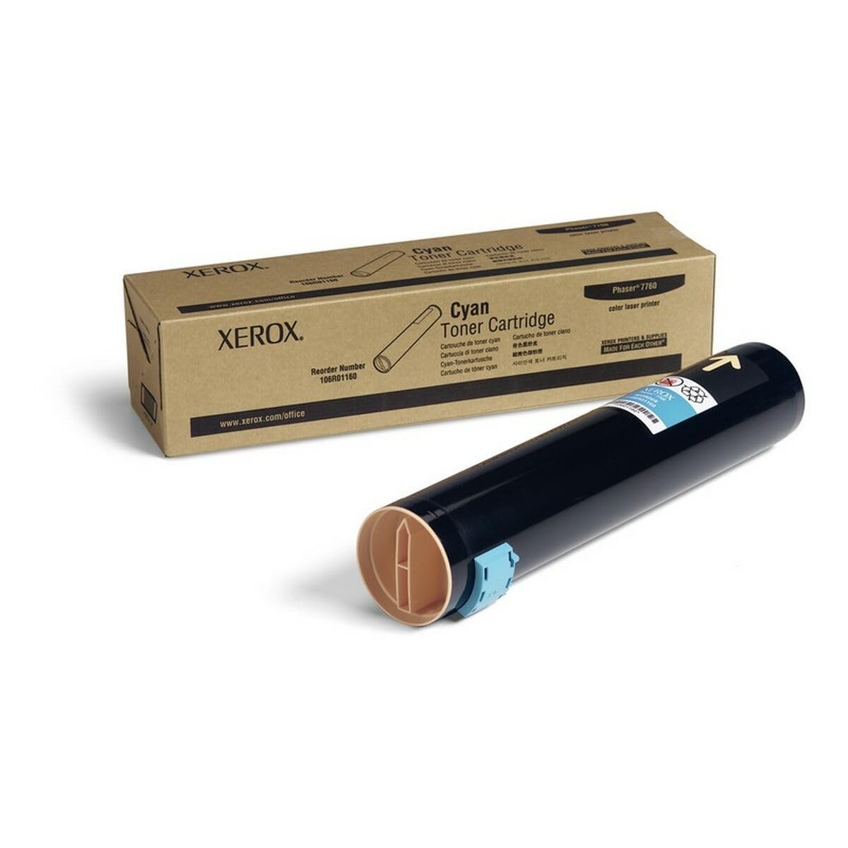 Genuine Xerox 106R01160 Cyan Toner, Brand New Sealed Box, We Ship Fast