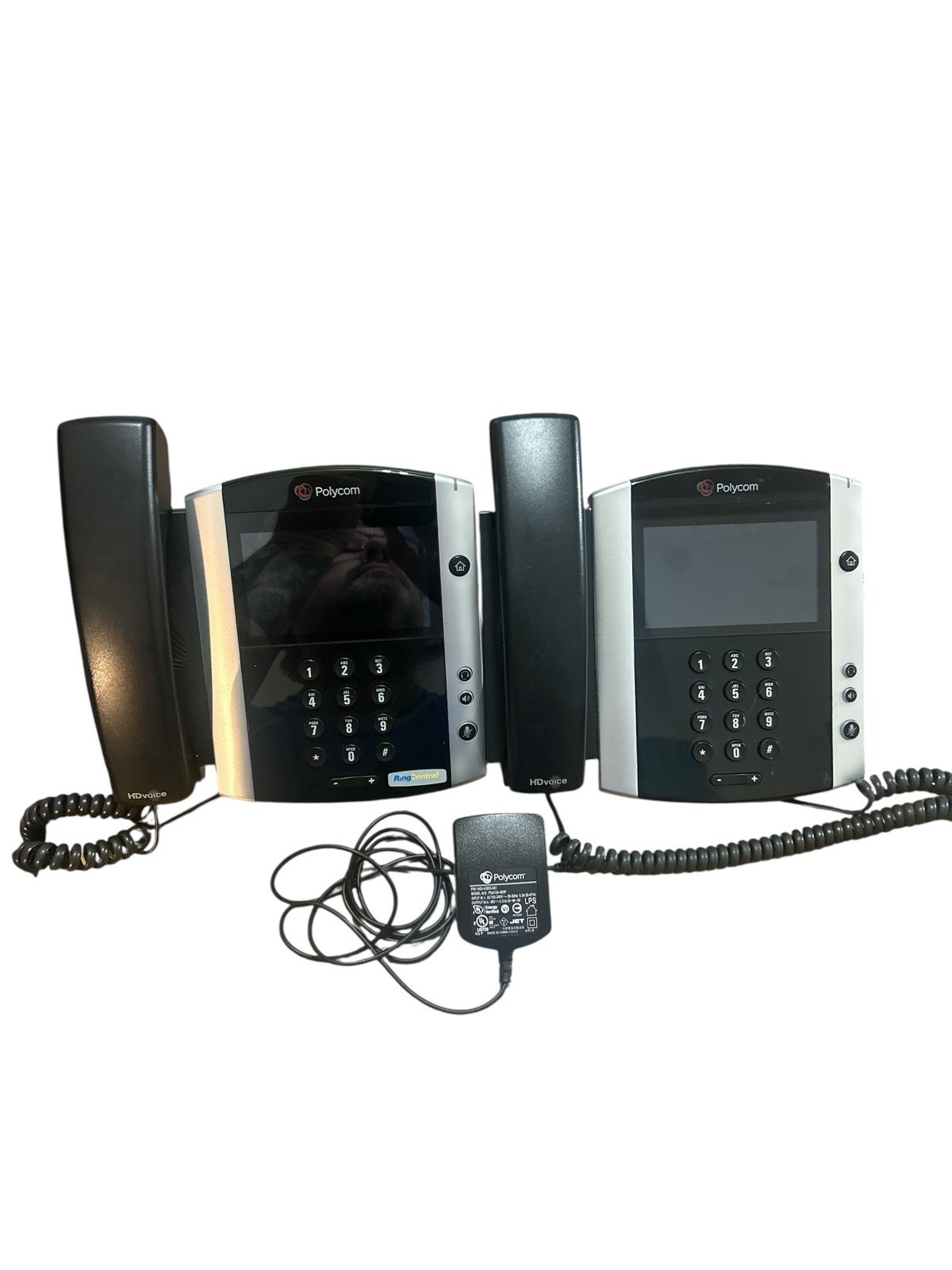 Polycom VVX 601 Corded Phone System-2 Phones 1 Power Supply