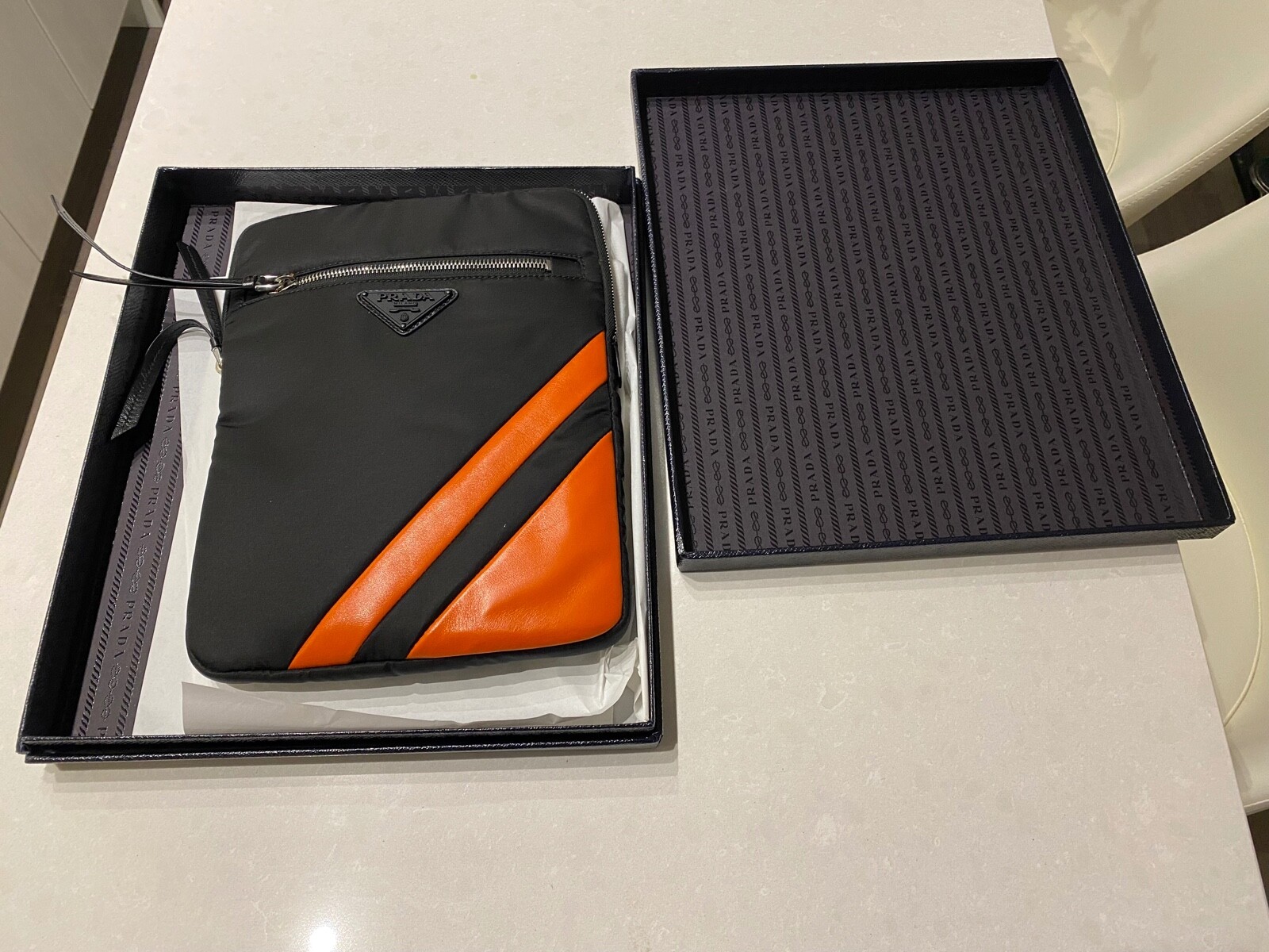 PRADA Black Orange Ipad Cover Retail $1000