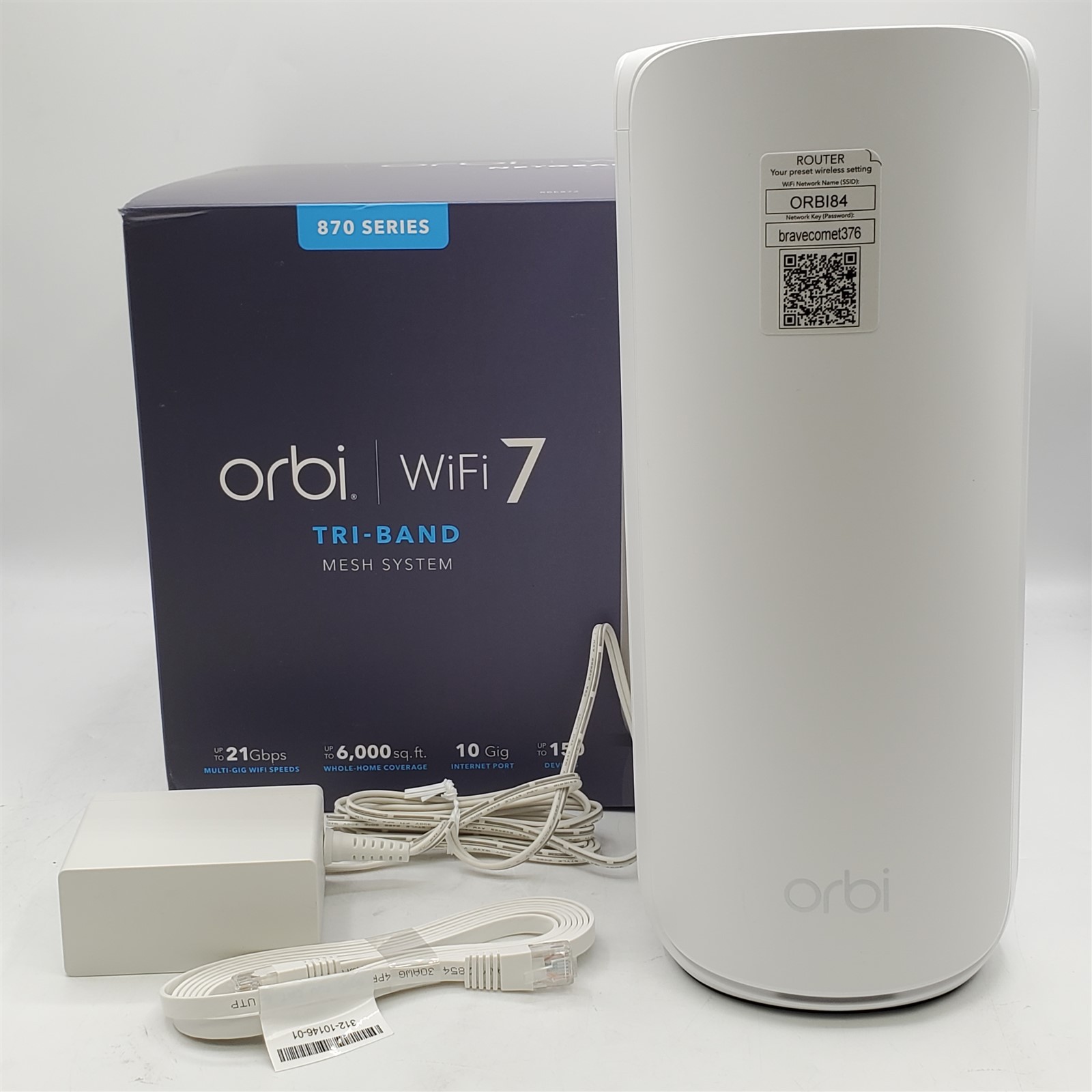 Genuine Router for NETGEAR Orbi 870 Series Tri-Band WiFi 7 Mesh System (RBE872)