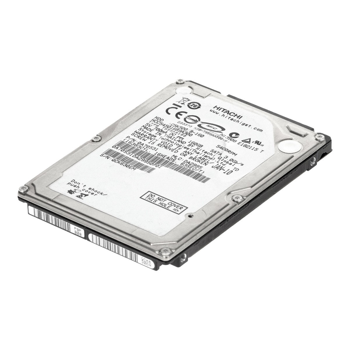 HARD DRIVE HITACHI CinemaStar C5K500 HCC545016B9A300 160GB 5.4K 8MB SATA II 2.5'
