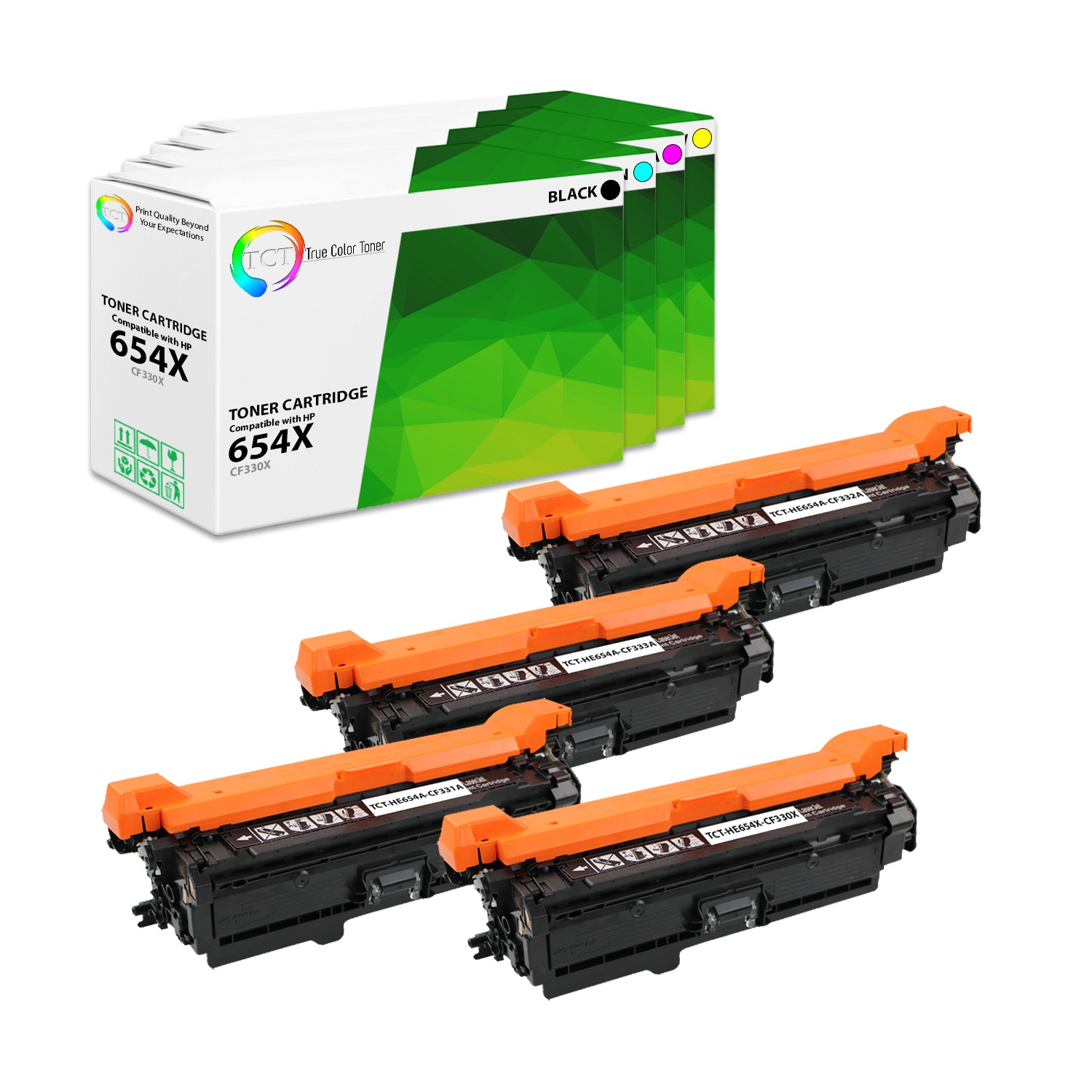 TCT 4PK 654X 654A Toner set CF330X CF331A CF332A CF333A For HP Enterprise M651