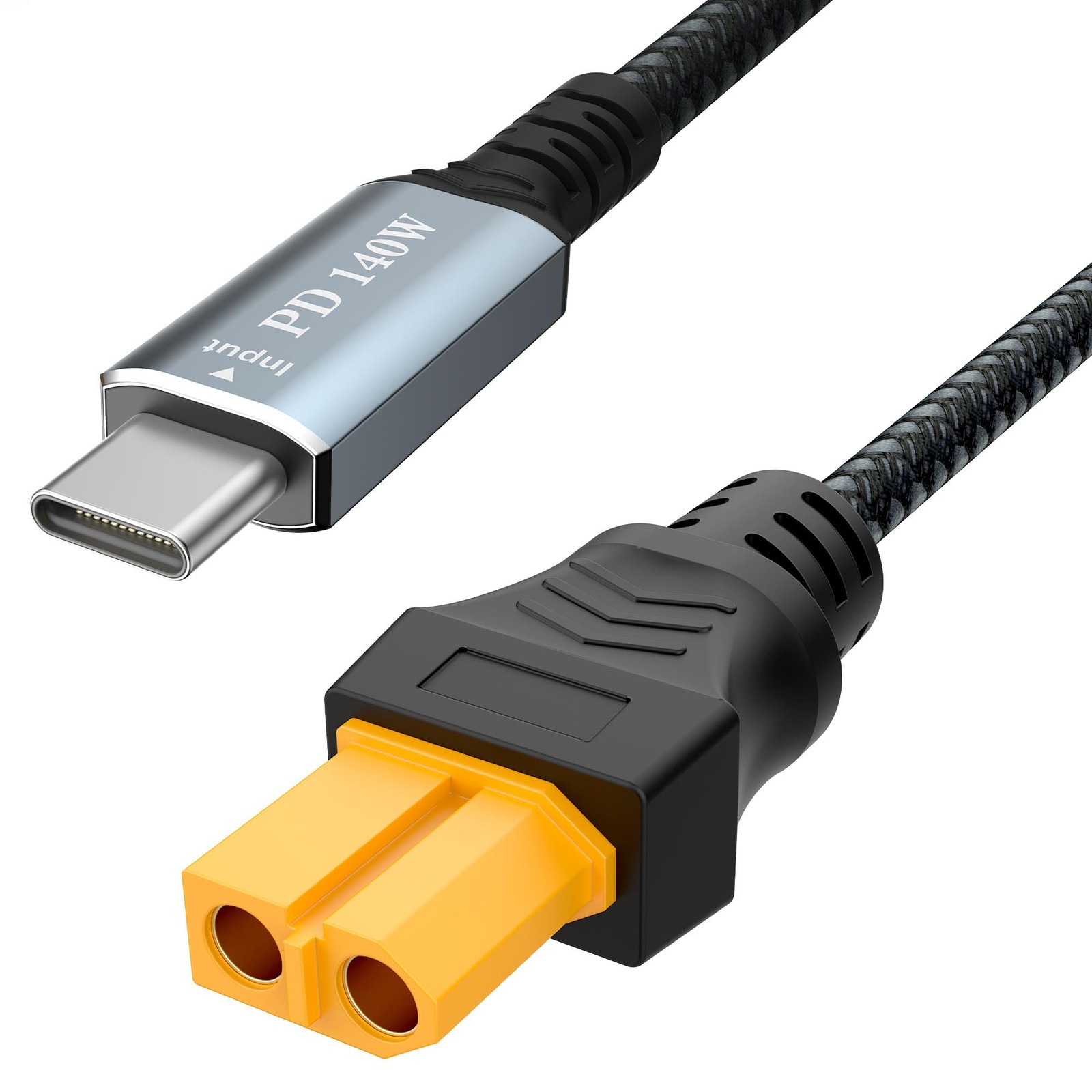 Laisomeke 140W USB C to XT60 Charging Cable, C-XT60 cable (1.65FT), Black