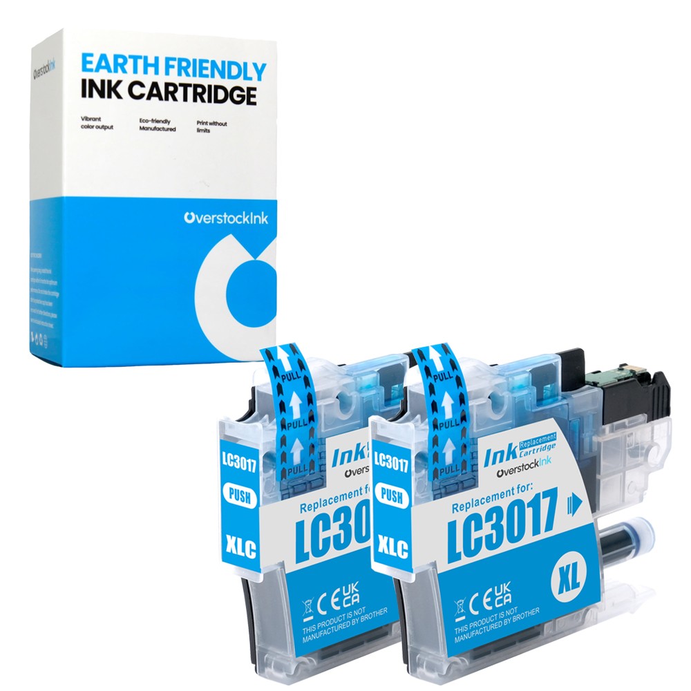 2PK OSI Compatible LC3017C Ink Cartridges fits Brother DCP-J572DW J772DW J774DW