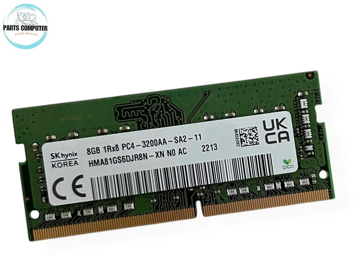 HMA81GS6CJR8N-XN SK Hynix 8GB 1Rx8 PC4-3200AA DDR4 SODIMM Laptop RAM Memory