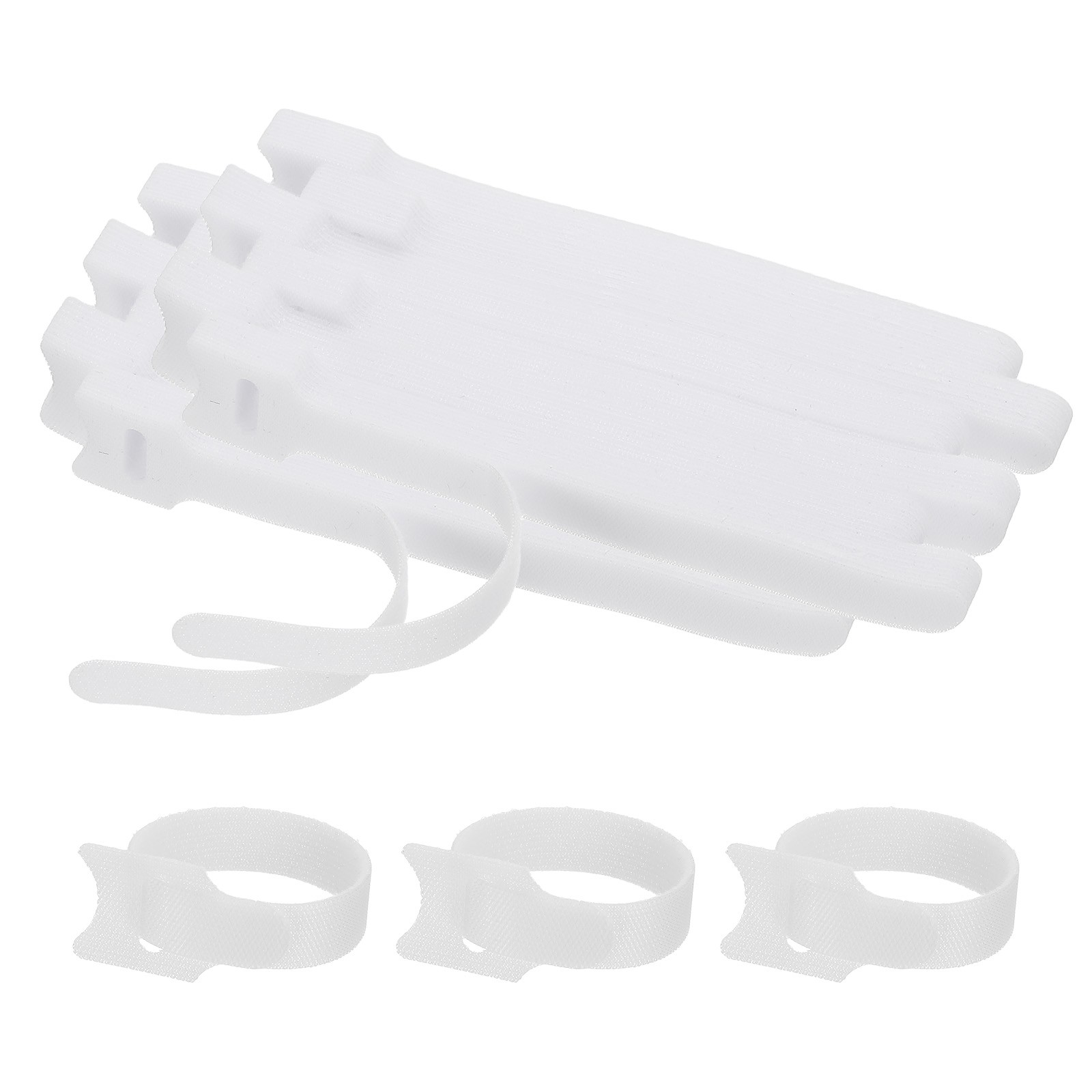 130Pcs 6" Reusable Cable Ties Adjustable Cable Management Ties White