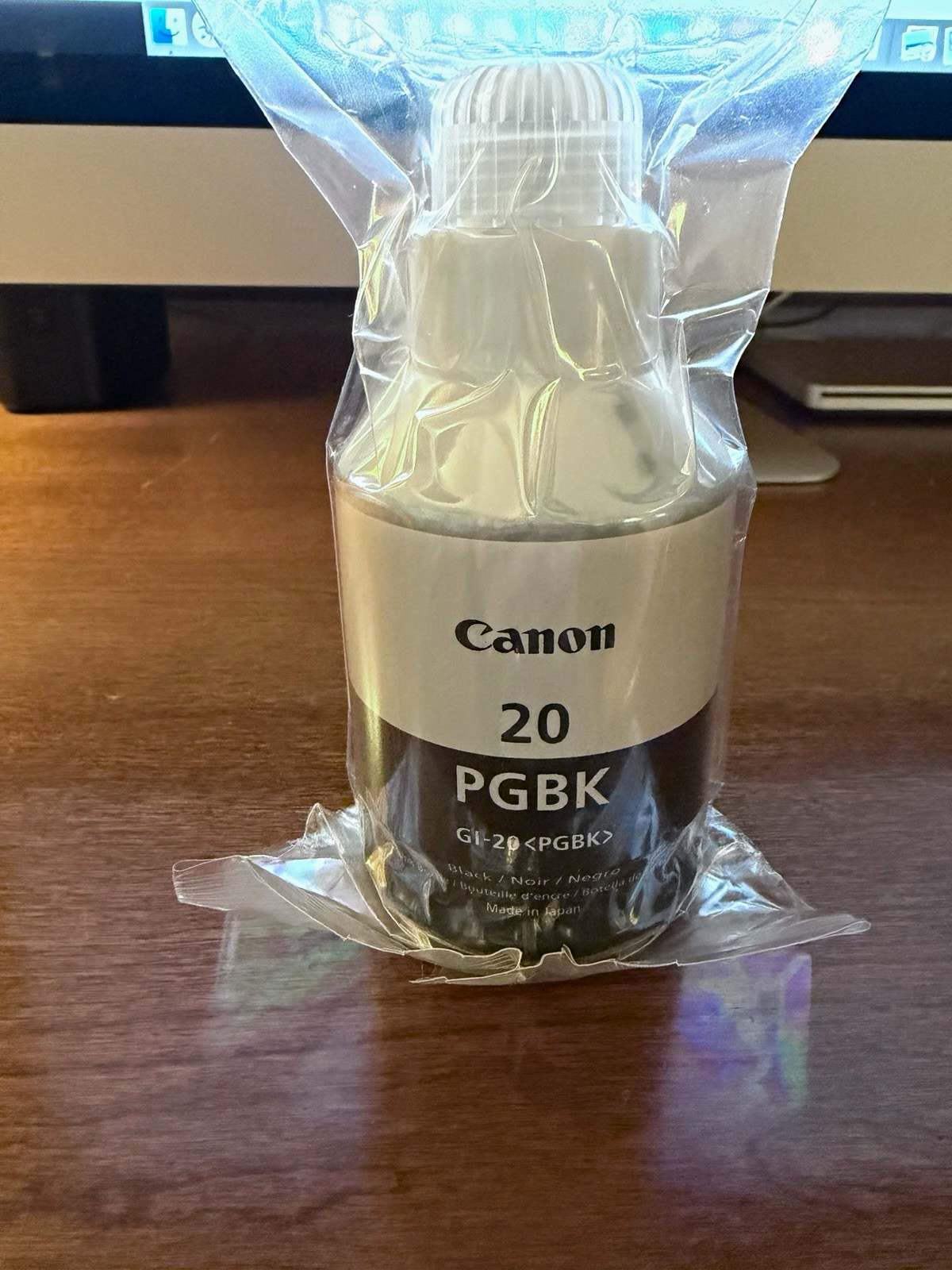 Canon GI-20 PGBK 20 PGBK Genuine Black Inkjet Printer Ink Bottle