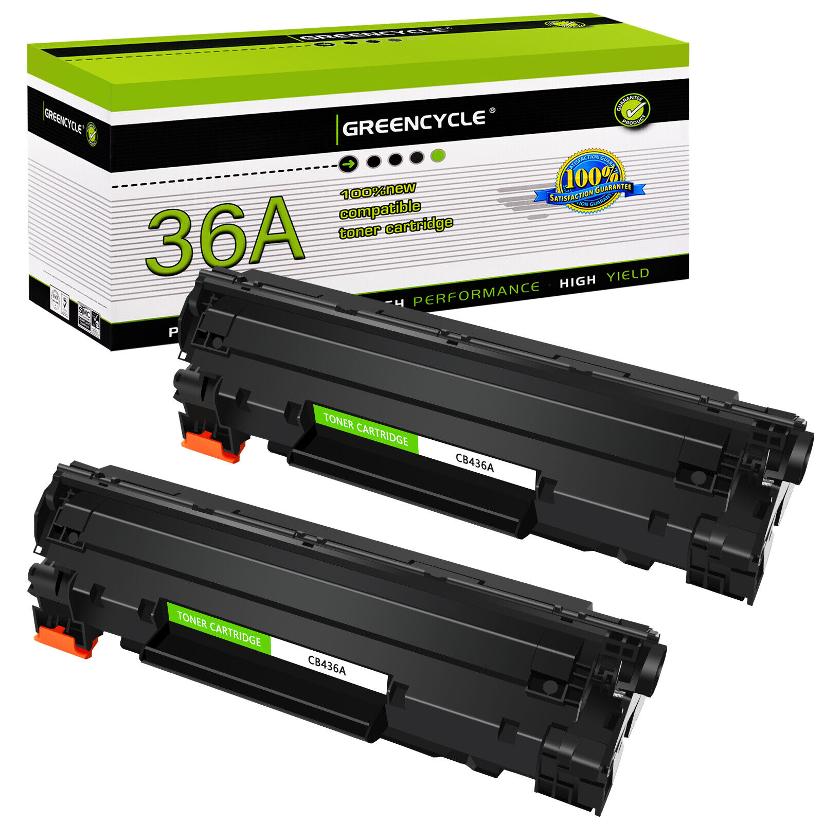 2PK 36A CB436A Toner Cartridge Fits for HP Laserjet P1505 M1120 MFP M1522 P1505n