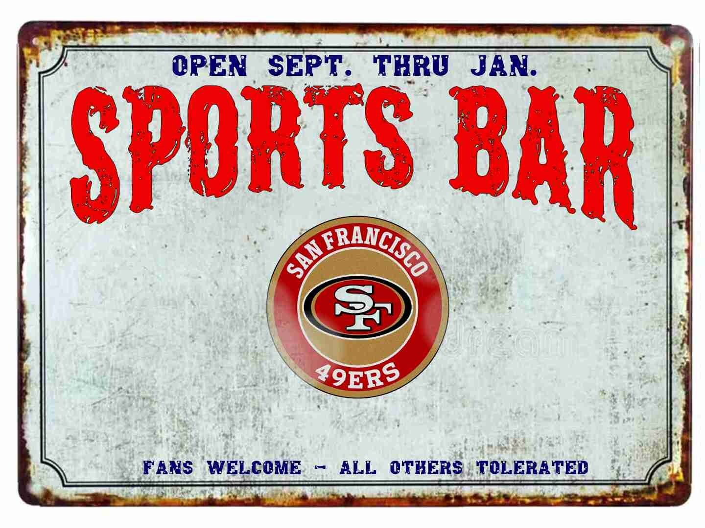 San Francisco 49ers Sports Fans Welcome Mouse Pad Tin Sign Art On Mousepad