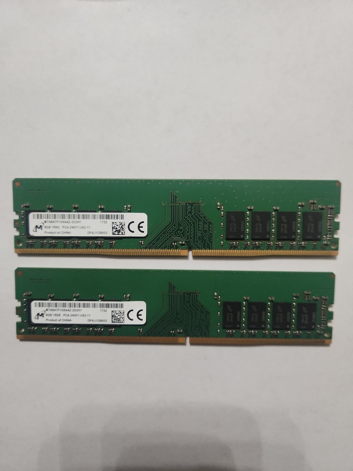 Micron 16GB (2X8GB) 1RX8 PC4-2400T-UA2-11 DDR4 Desktop Memory RAM