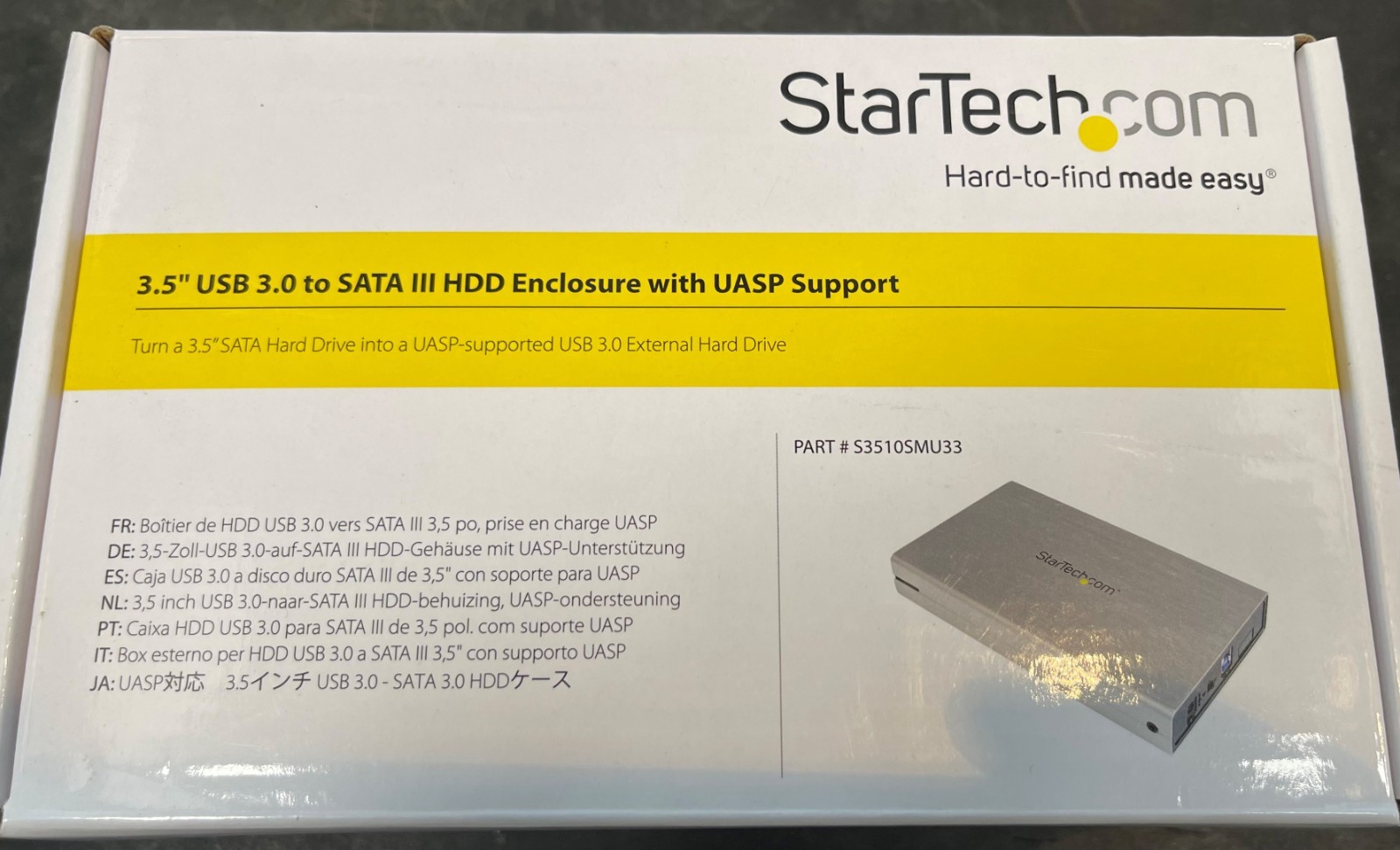 STARTECH S3510SMU33 Hard Drive Enclosure for 3.5in SATA Drives, USB 3.0