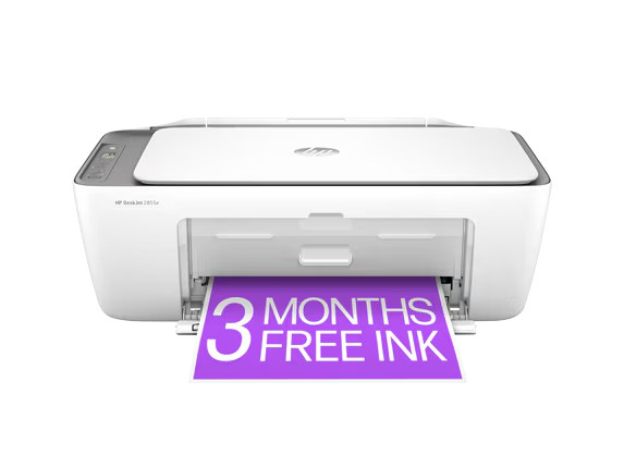 HP DeskJet 2855e Wireless All-in-One Color Inkjet Printer, Scanner, Copier, 3