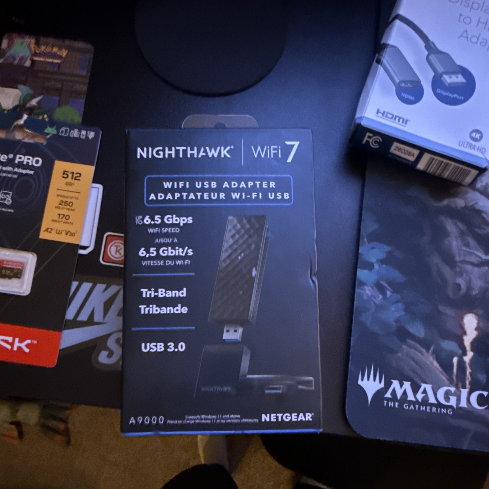 Nighthawk A9000 Wi-Fi 7 USB Adapter 6.5 Gbps - Tri Band -USB 3.0 ￼￼