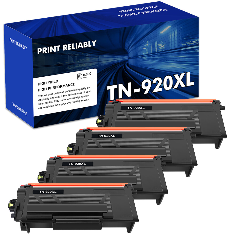 4PK Black TN920 Compatible With Brother TN920XL Toner HL-L5210DN L5210DW L5215DW