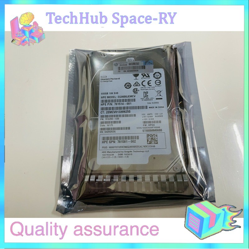 HP 781516-B21 781514-001 781577-001 600GB 12G SAS 10K 2.5 in SC ENT Hard Drive