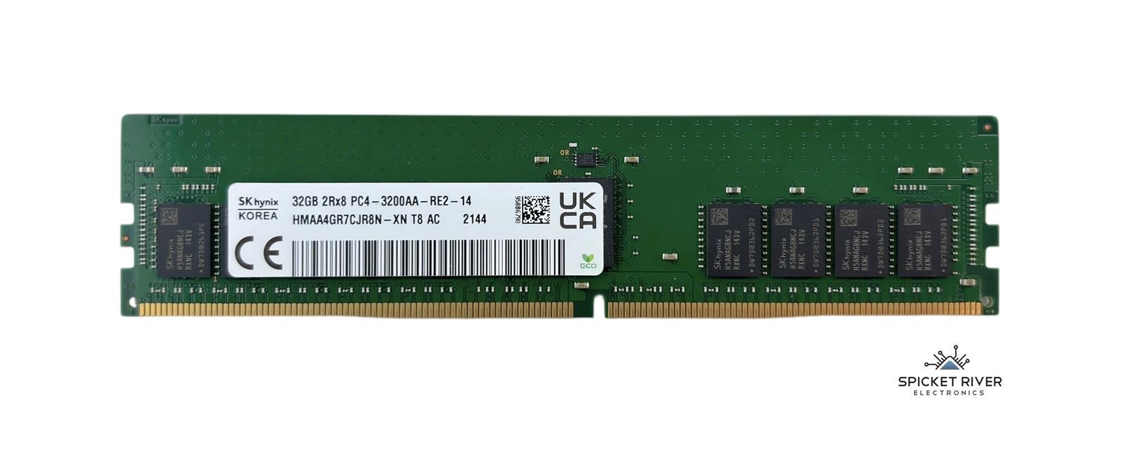 SK Hynix HMAA4GR7CJR8N-XN 32GB 2Rx8 PC4-3200AA DDR4 ECC RDIMM Server RAM