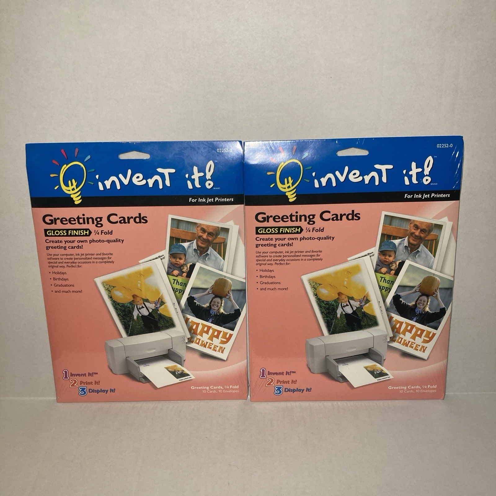1999 Invent It Greeting Cards Gloss Finish | Lot of 2