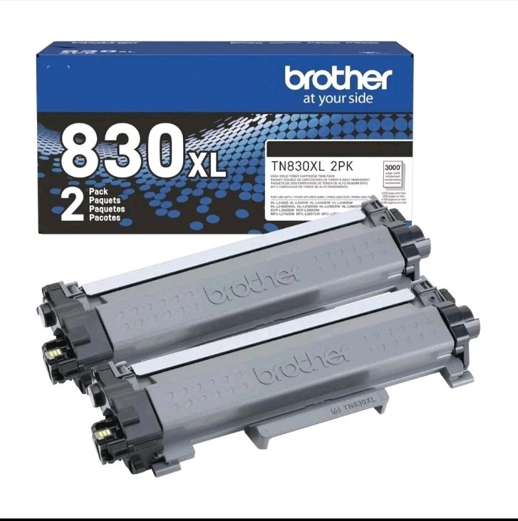 Brother TN830XL2PK High-Yield Black Toner 2-Pack 3000 Pages