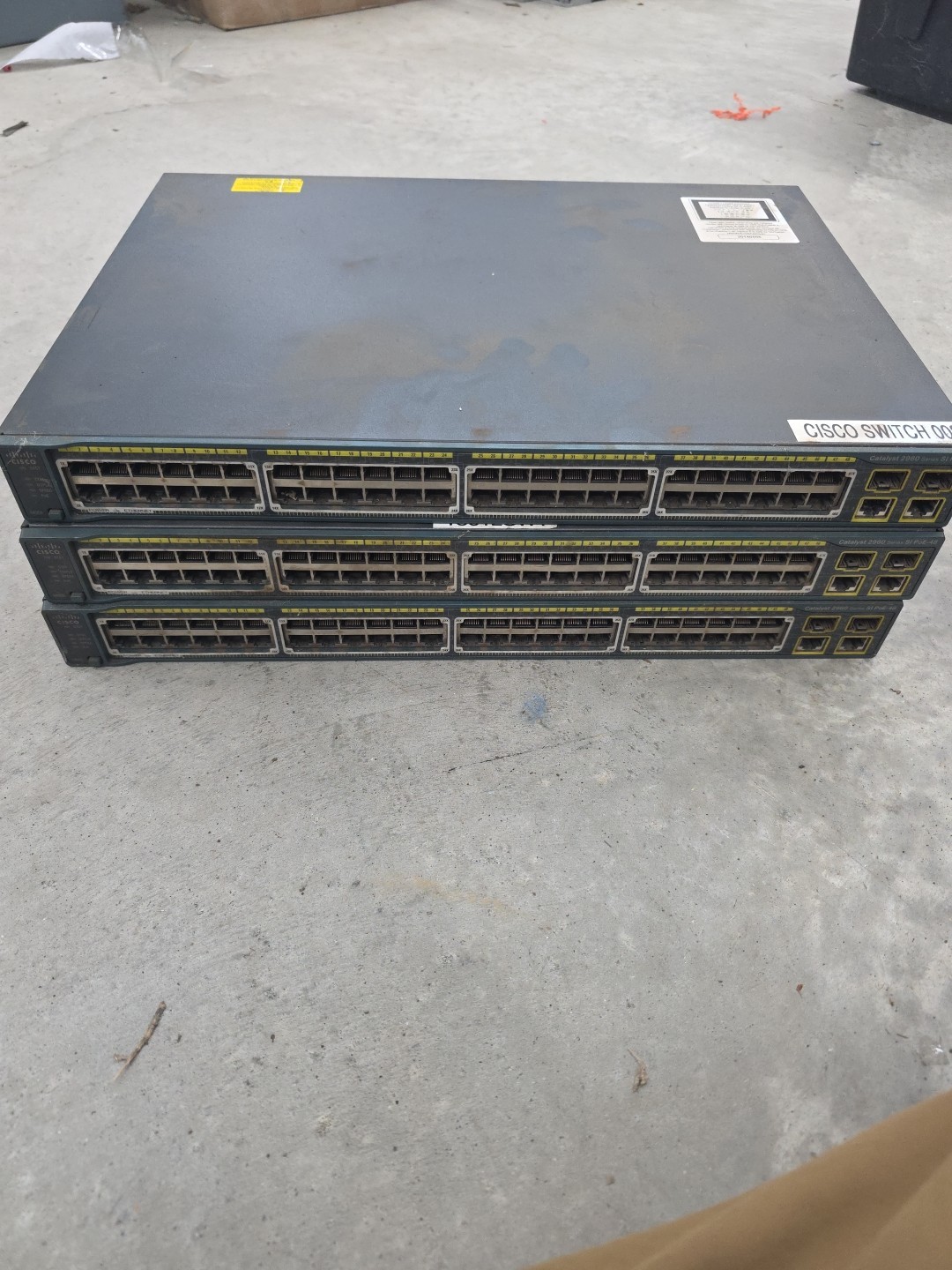 CISCO CATALYST 2960 48 PORT ETHERNET SWITCH LOT OF 3