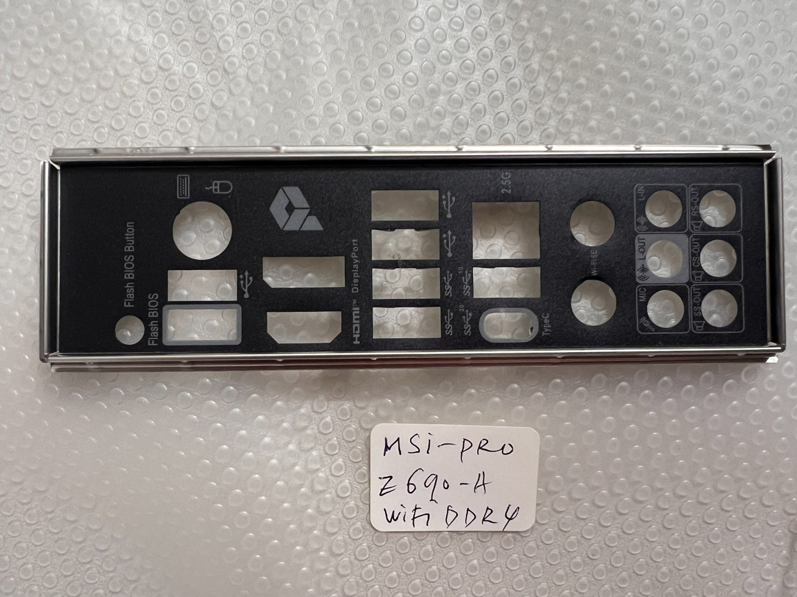 MSI  IO SHIELD FOR  MSI PRO Z690-A WIFI DDR5  , ORIGINAL