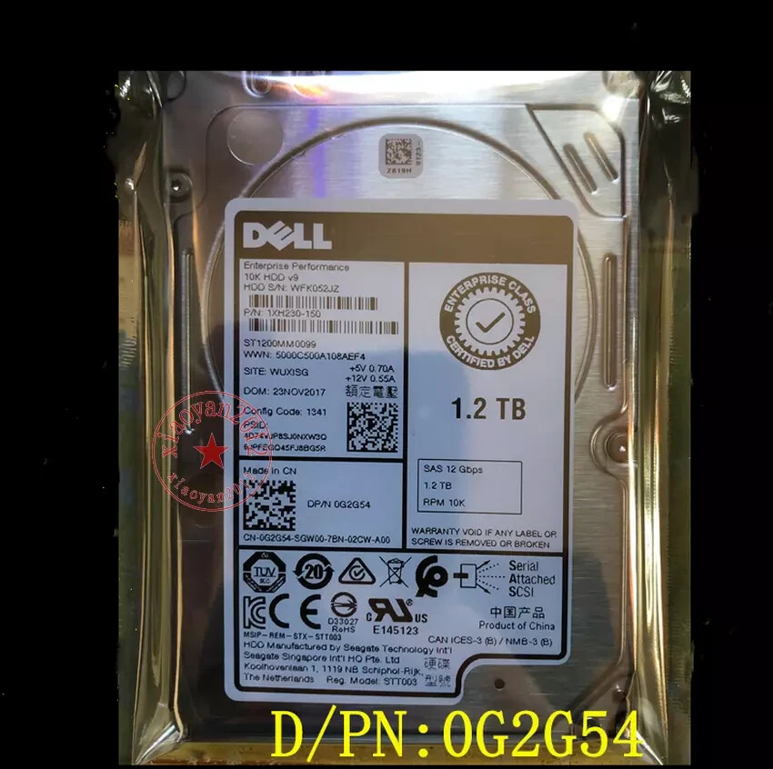 FOR DELL G2G54 0G2G54 1.2TB 12Gb/s 2.5" 10K Enterprise Hard Drive ST1200MM0099