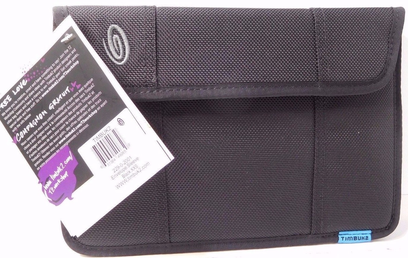 TIMBUK2 ENVELOPE SLEEVE CASE Black XXS 5.5" x 8" Kindle / iPad Mini /Tablet NEW